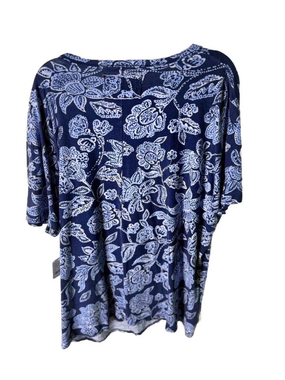 FREE PEOPLE We The Free Nina Printed Tee - Navy Combo Size Medium NEW W/TAGS - Picture 3 of 6
